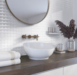 Apollo Tile (Sample) Floor and Wall Tile White 4-in x 4-in Glossy Glass Uniform Squares Floor and Wall Tile
