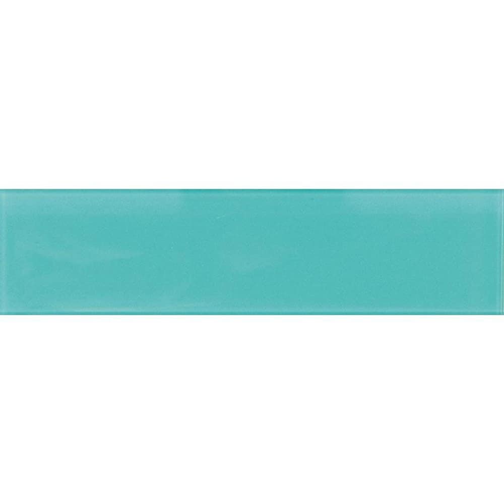 Apollo Tile (Sample) Wall Tile Turkish Blue 4-in x 4-in Glossy Glass Brick Subway Wall Tile