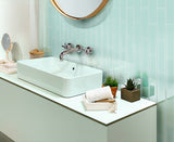 Apollo Tile (Sample) Wall Tile Cadet Blue 3-in x 12-in Glossy Glass Brick Subway Wall Tile