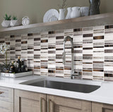 Apollo Tile (Sample) Floor and Wall Tile Brown and Gray 4-in x 6-in Polished Glass/Metal/Stone Marble Linear Mosaic Floor and Wall Tile