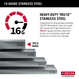 Delta Stainless Steel Undermount Laundry Sink with Drain