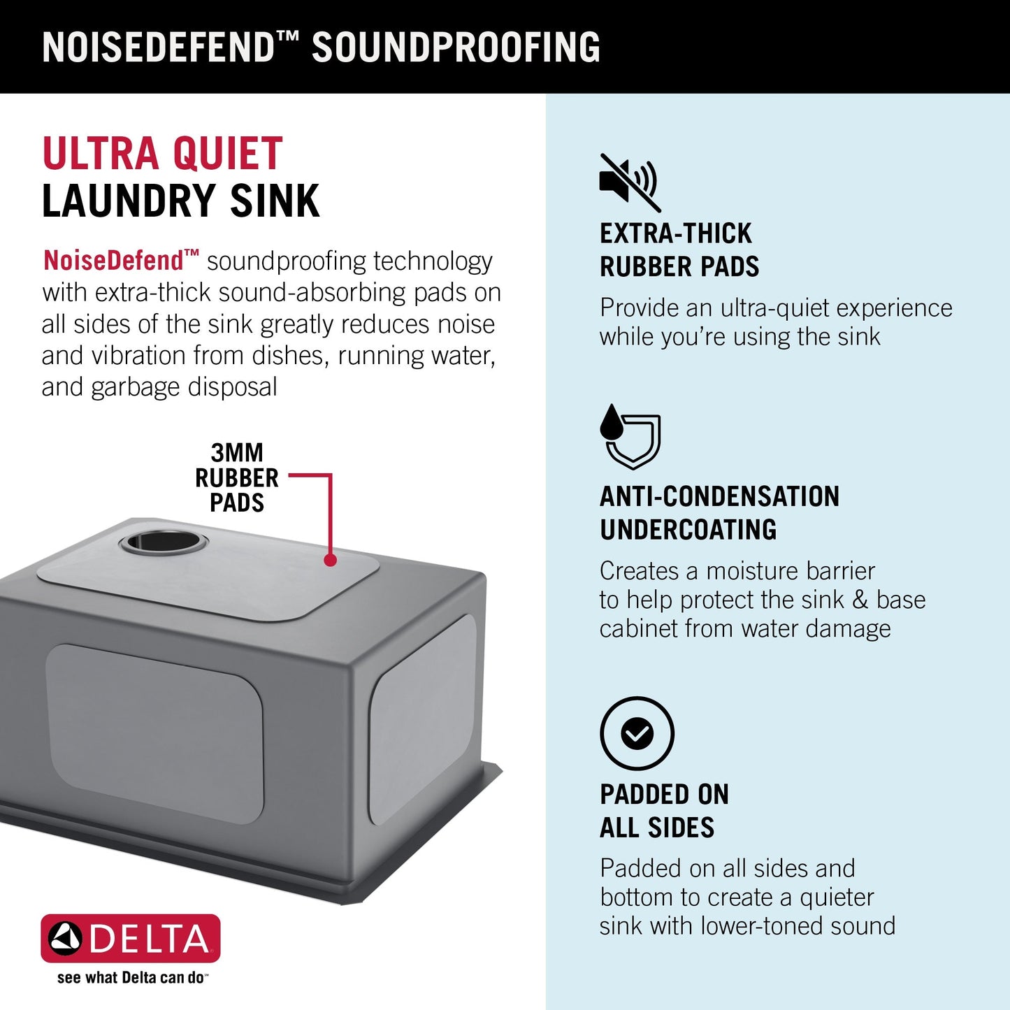 Delta Stainless Steel Undermount Laundry Sink with Drain