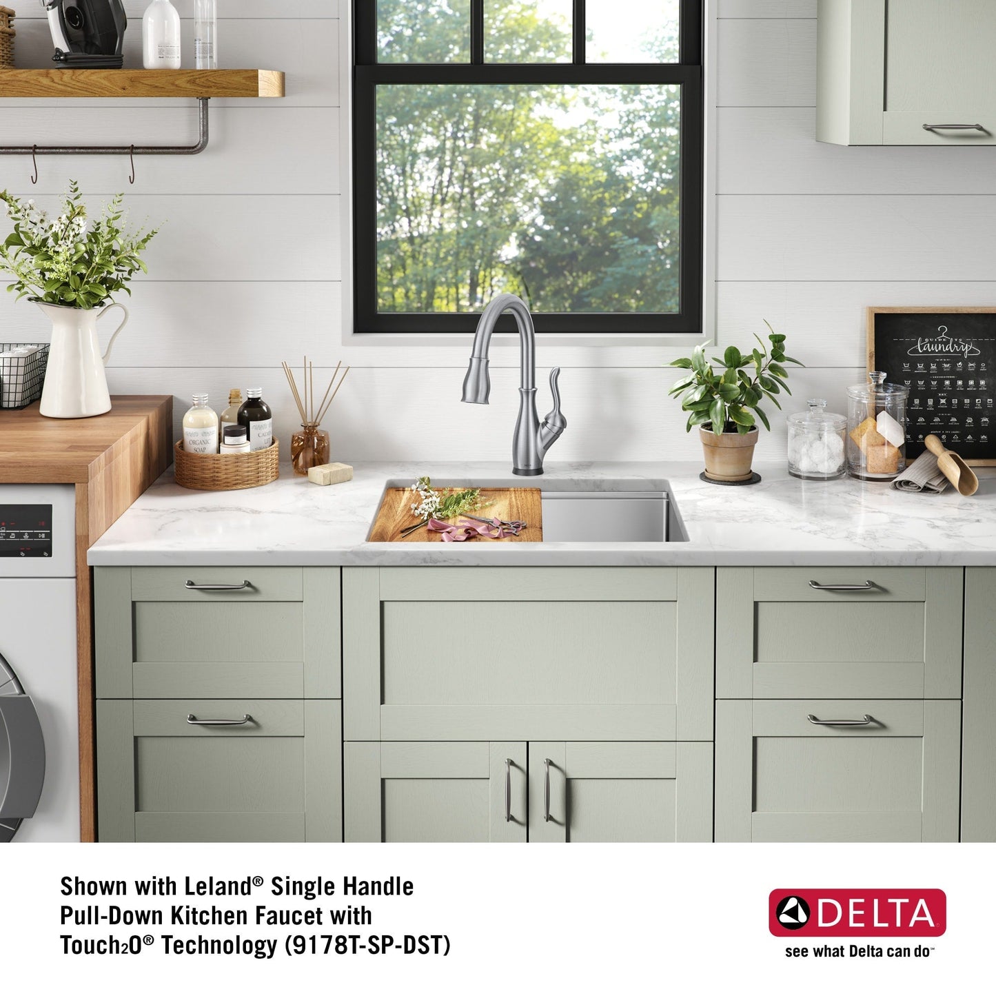Delta Stainless Steel Undermount Laundry Sink with Drain
