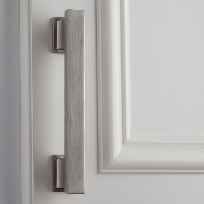 Sumner Street Home Hardware High desert 3-1/2-in (89mm) Center to Center Satin Nickel Rectangular Bar Drawer Pull
