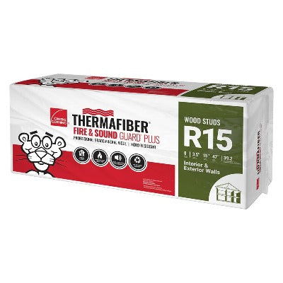 Owens Corning R-15 Thermafiber Fire and Sound Guard Plus, 3.5 in x 16 in x 48 in (24 Packs)