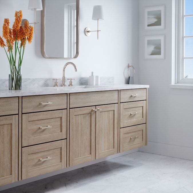 Sumner Street Home Hardware High desert 3-1/2-in (89mm) Center to Center Satin Nickel Rectangular Bar Drawer Pull