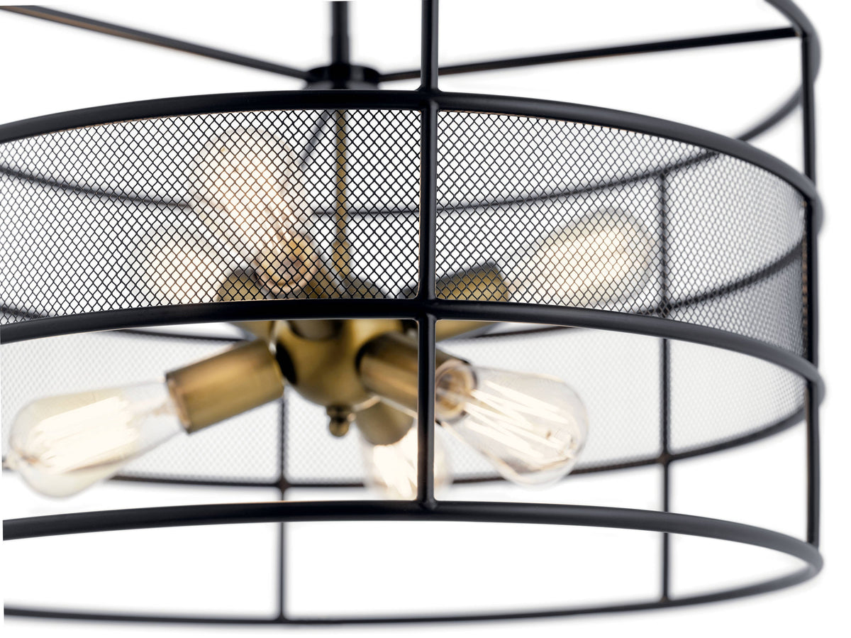 Kichler Piston 6-Light Black Transitional Chandelier
