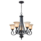 Kichler Monroe 5-Light Olde Bronze Traditional Chandelier, 27.5-in W x 29.5-in H