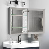WELLFOR KAIF 16-in x 20-in Surface/Recessed Mount Aluminum Mirrored Soft Close Medicine Cabinet