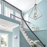 Kichler Deryn 8-Light Distressed Gray Farmhouse Cage Chandelier