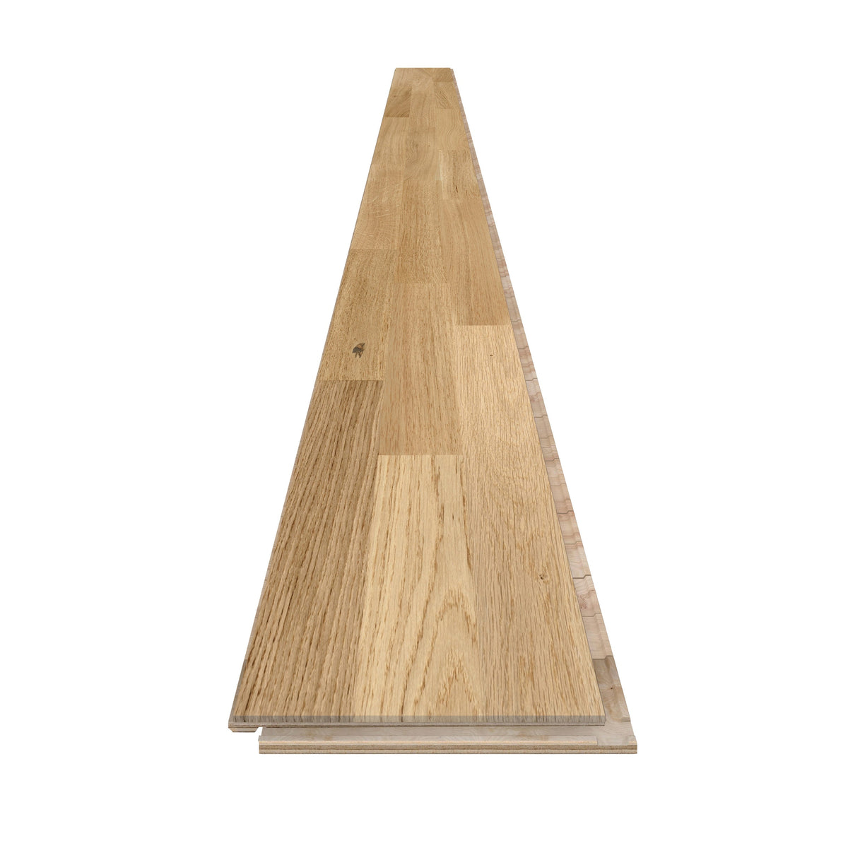 allen + roth European white oak Brushed is an Oak wood floor with brown, a wire brushed texture, and a low-gloss finish that highlights the wood’s natural variation hardwood flooring — view 11