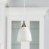 Portfolio Nickel Transitional Teardrop Pendant Light, Mix and Match Mini, 63-in Max Height