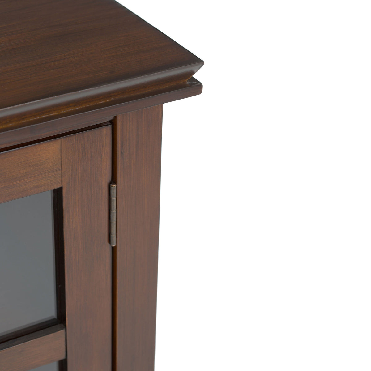 Simpli Home Artisan Russet Brown Transitional Wood Media Cabinet