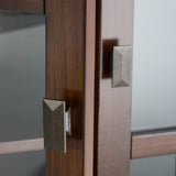 Simpli Home Artisan Russet Brown Transitional Wood Media Cabinet