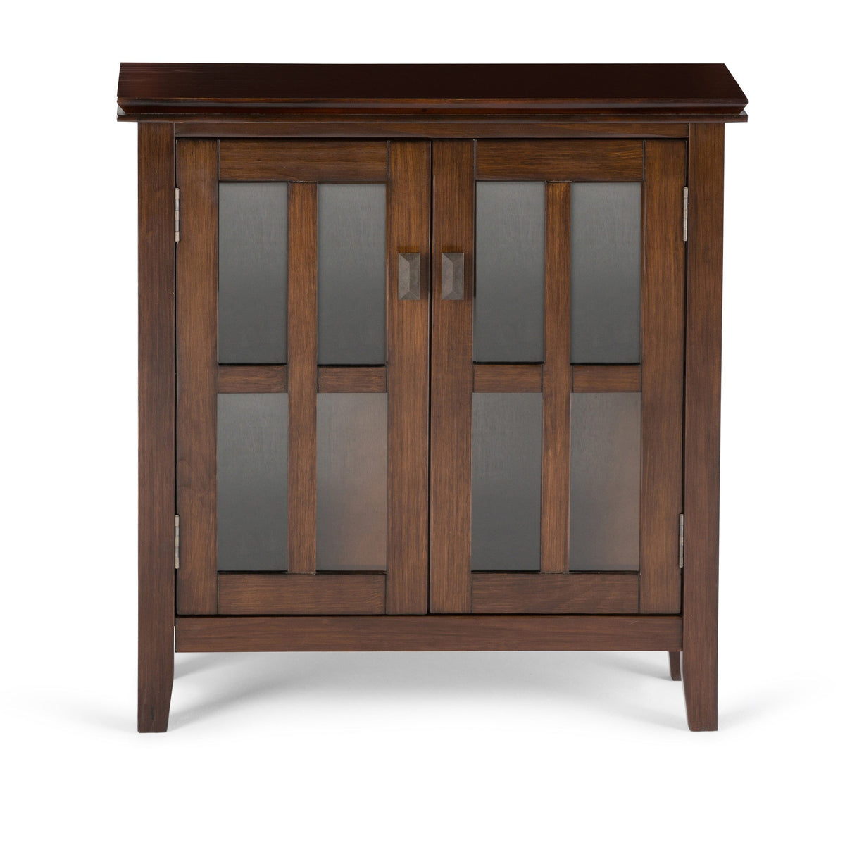 Simpli Home Artisan Russet Brown Transitional Wood Media Cabinet