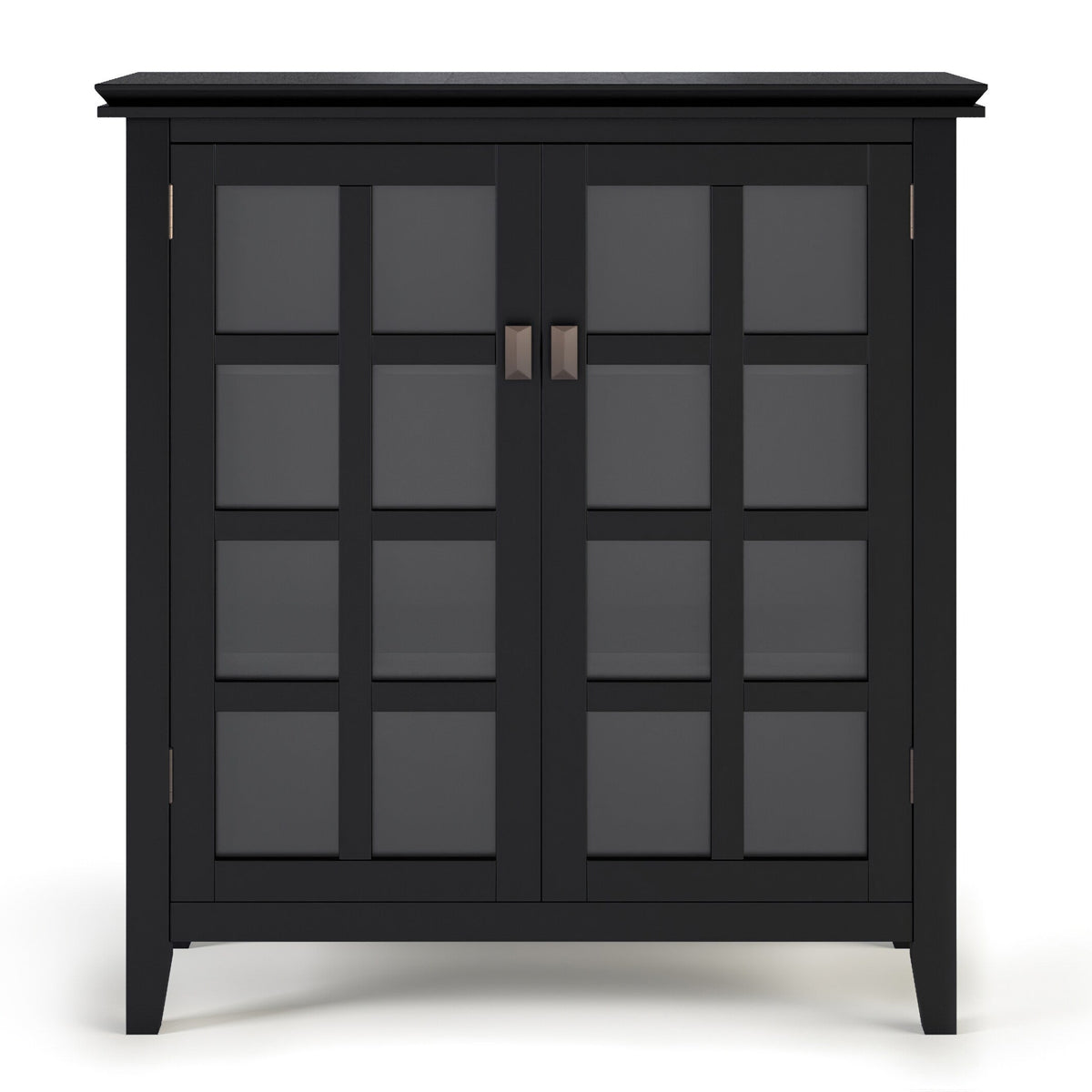 Simpli Home Artisan Black Transitional Wood Media Cabinet