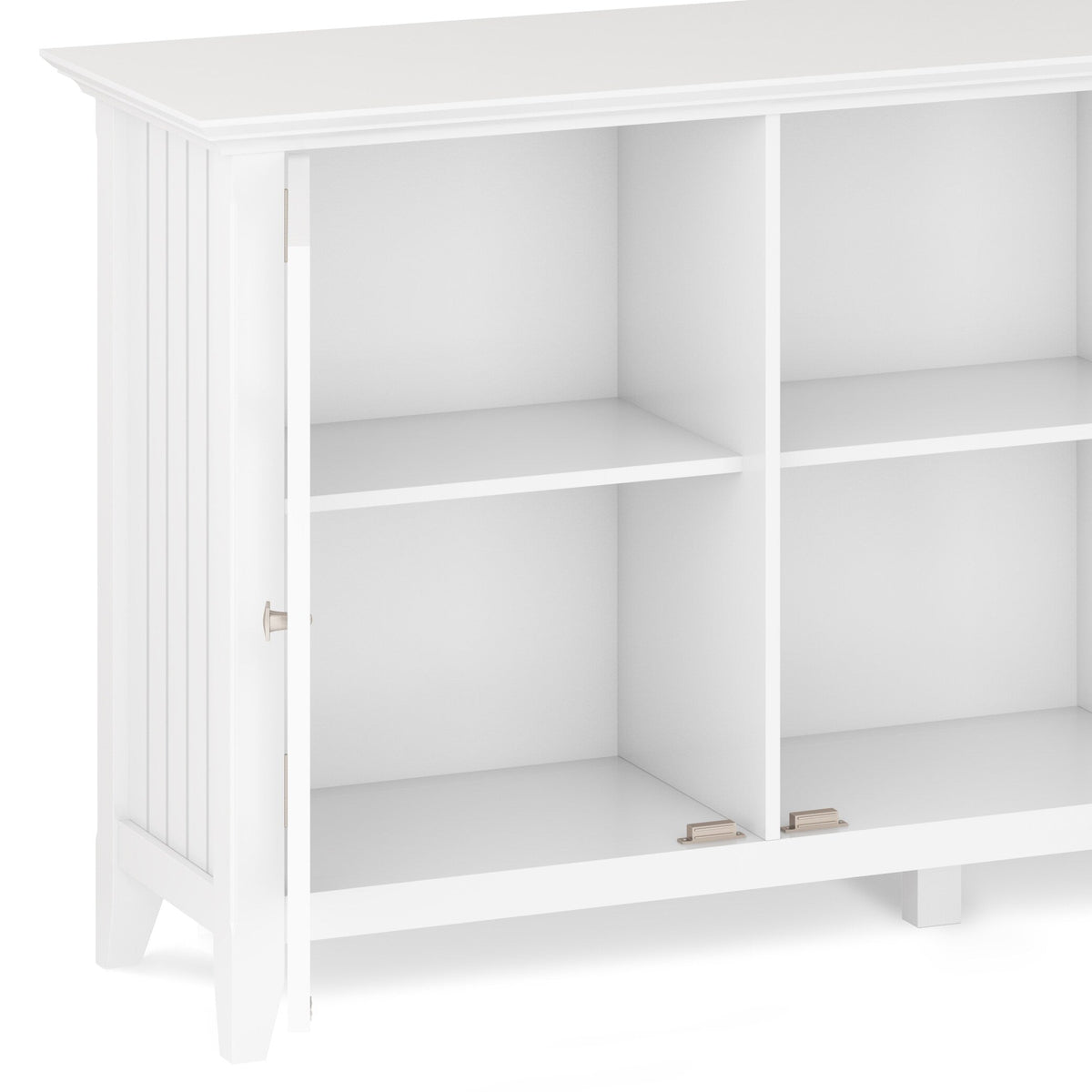 Simpli Home Acadian White Transitional Wood Media Cabinet