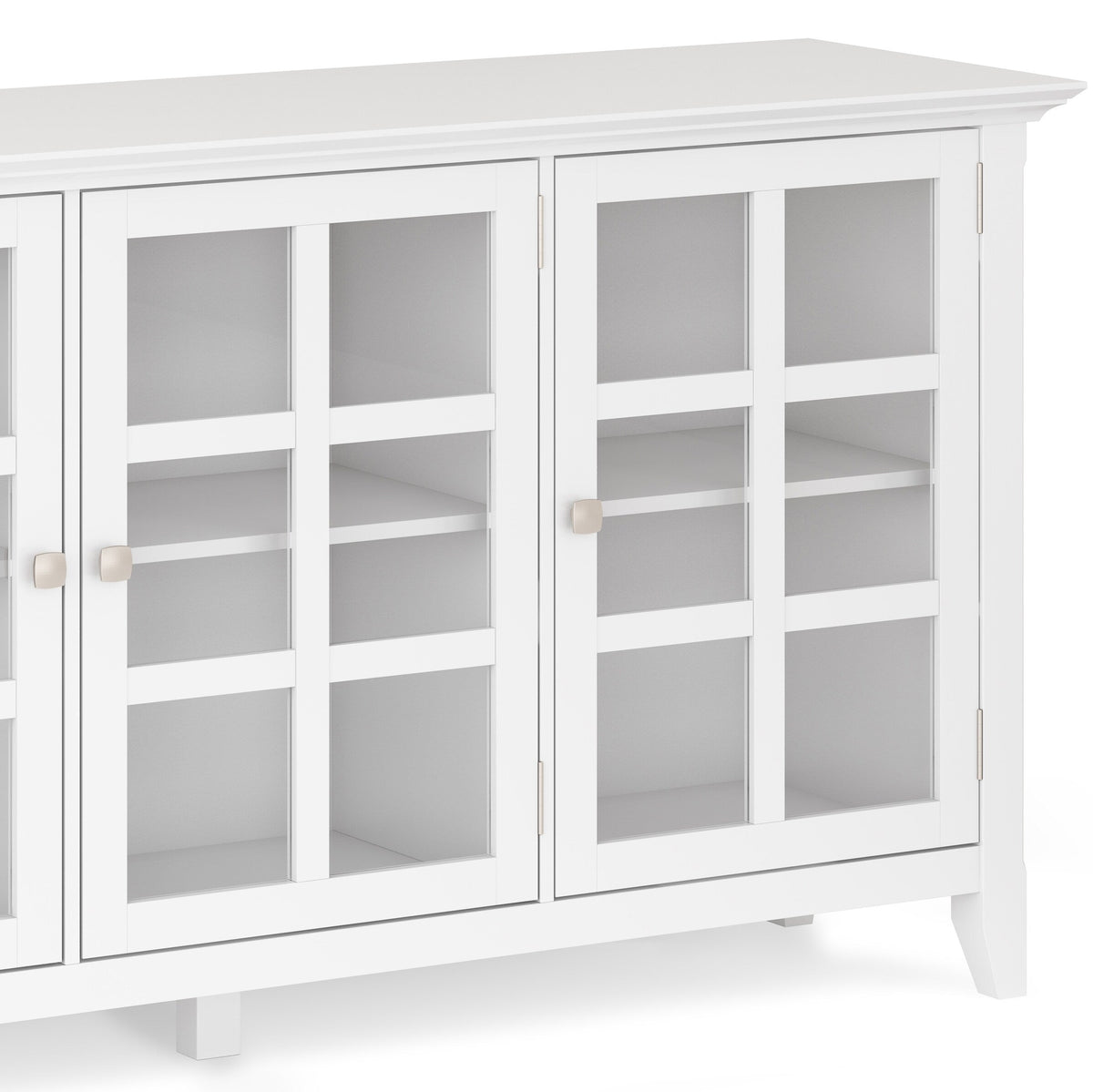 Simpli Home Acadian White Transitional Wood Media Cabinet
