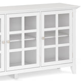 Simpli Home Acadian White Transitional Wood Media Cabinet