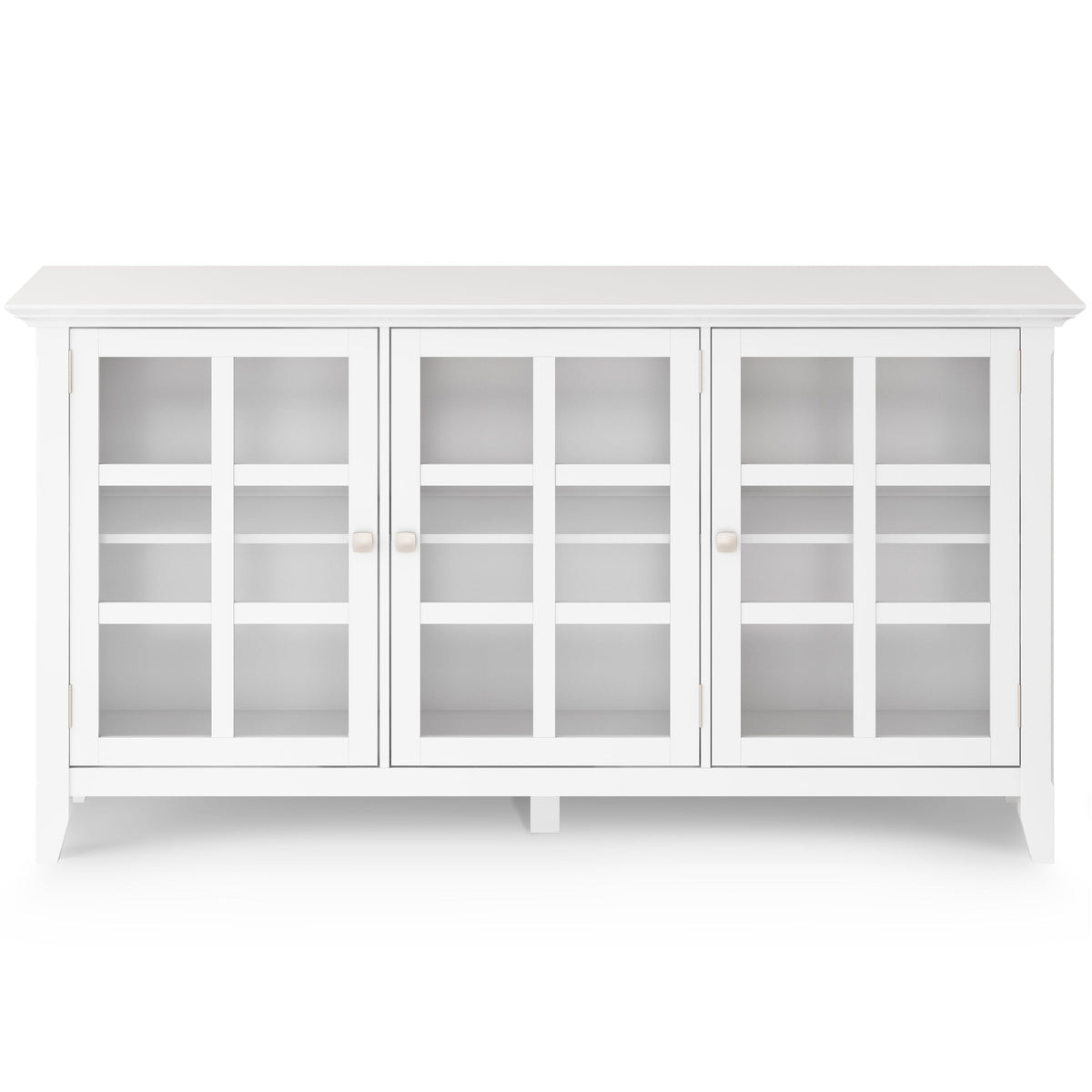 Simpli Home Acadian White Transitional Wood Media Cabinet