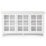 Simpli Home Acadian White Transitional Wood Media Cabinet