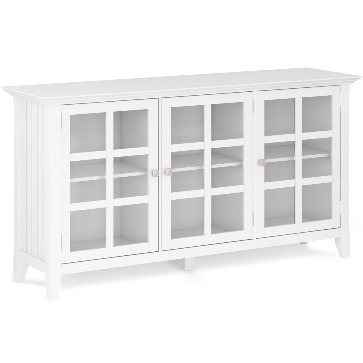 Simpli Home Acadian White Transitional Wood Media Cabinet