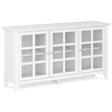 Simpli Home Acadian White Transitional Wood Media Cabinet