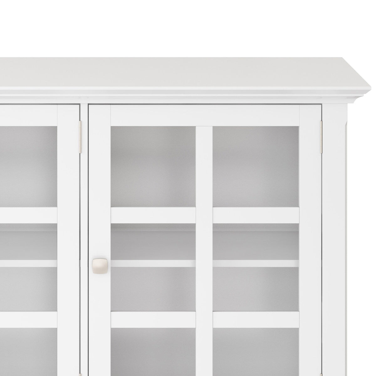 Simpli Home Acadian White Transitional Wood Media Cabinet