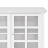 Simpli Home Acadian White Transitional Wood Media Cabinet