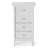 Simpli Home Acadian 18.1-in x 32.1-in x 15.75-in White Freestanding Soft Close Linen Cabinet