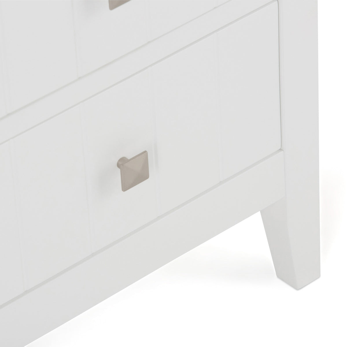 Simpli Home Acadian 18.1-in x 32.1-in x 15.75-in White Freestanding Soft Close Linen Cabinet