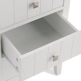 Simpli Home Acadian 18.1-in x 32.1-in x 15.75-in White Freestanding Soft Close Linen Cabinet