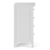 Simpli Home Acadian 18.1-in x 32.1-in x 15.75-in White Freestanding Soft Close Linen Cabinet