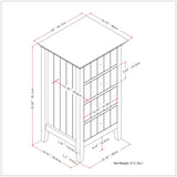 Simpli Home Acadian 18.1-in x 32.1-in x 15.75-in White Freestanding Soft Close Linen Cabinet