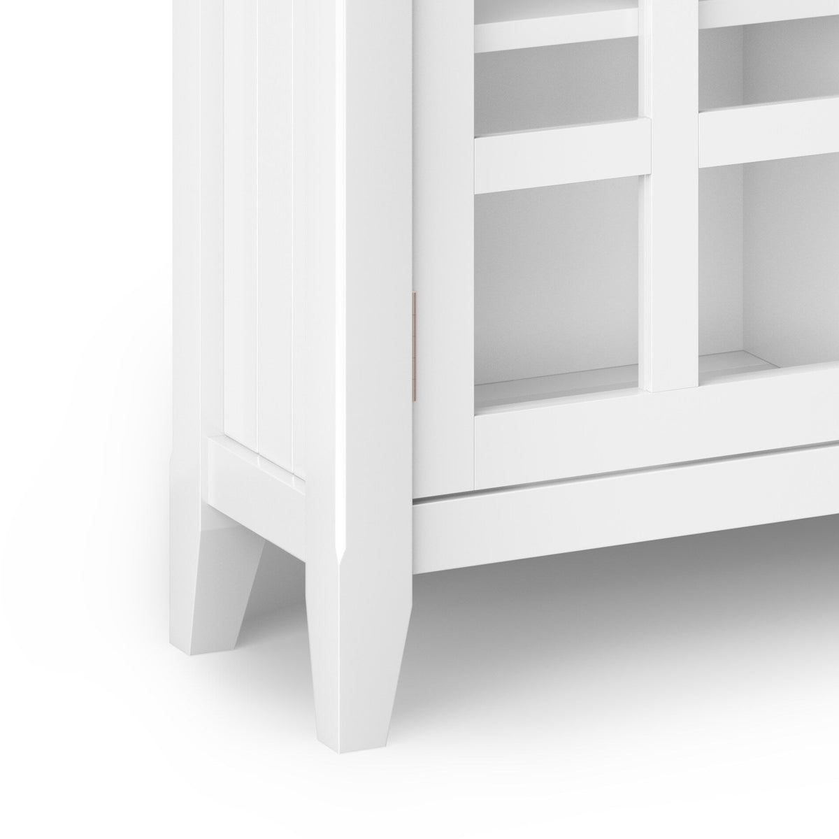 Simpli Home Acadian White Transitional Wood Media Cabinet