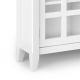 Simpli Home Acadian White Transitional Wood Media Cabinet