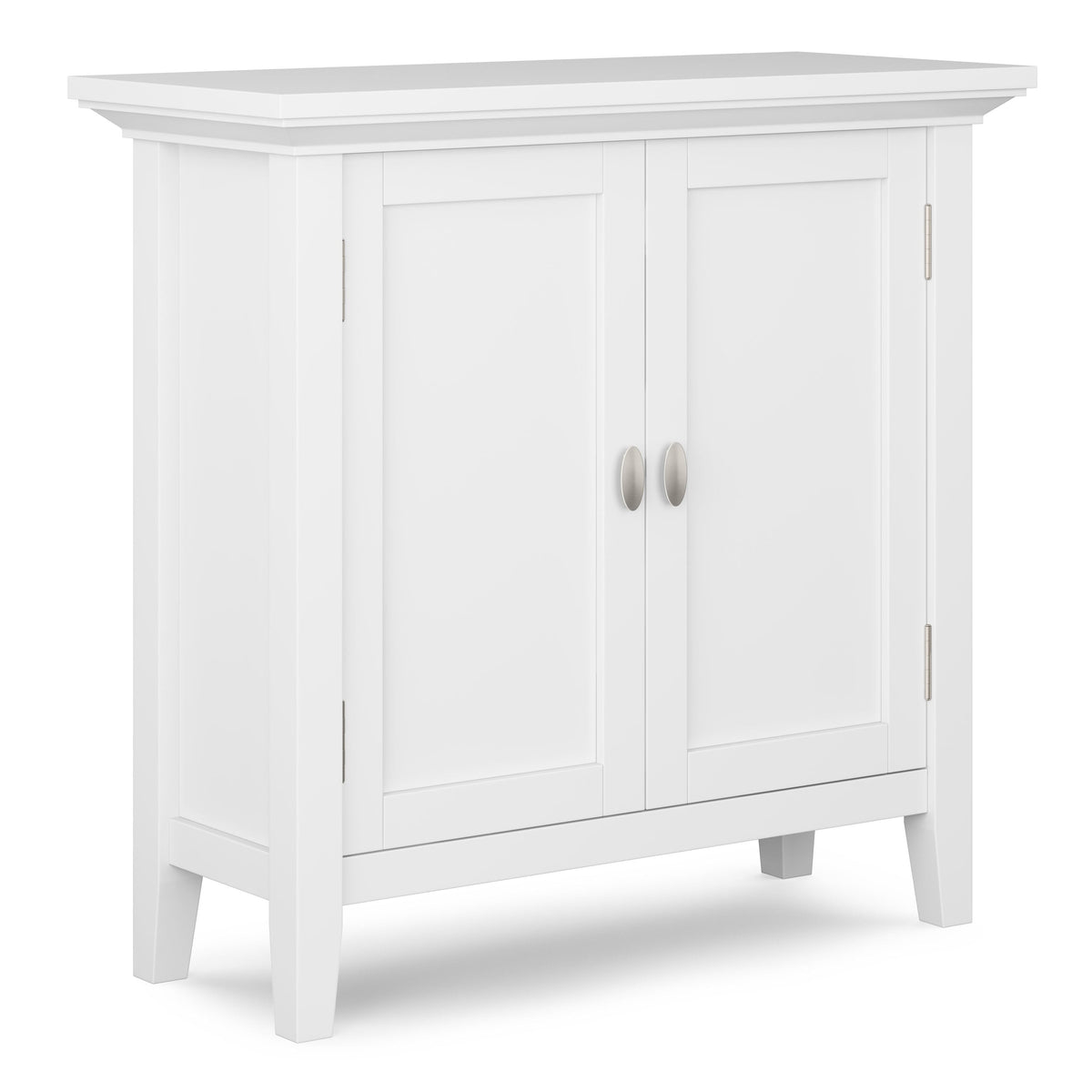 Simpli Home Redmond White Transitional Wood Media Cabinet