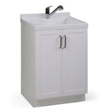 Simpli Home Kyle 24-Inch Pure White Freestanding Laundry Sink with Cabinet