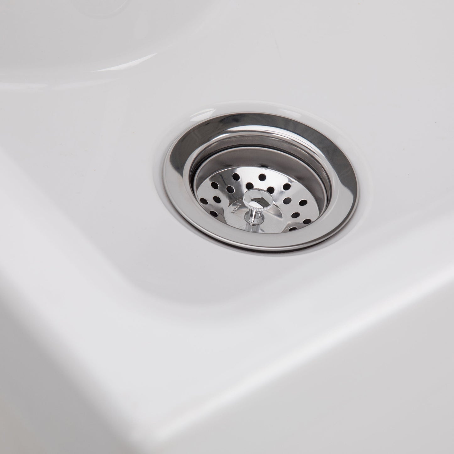 Simpli Home Kyle 23.8-in Freestanding Laundry Sink with Cabinet, Drain, and Faucet