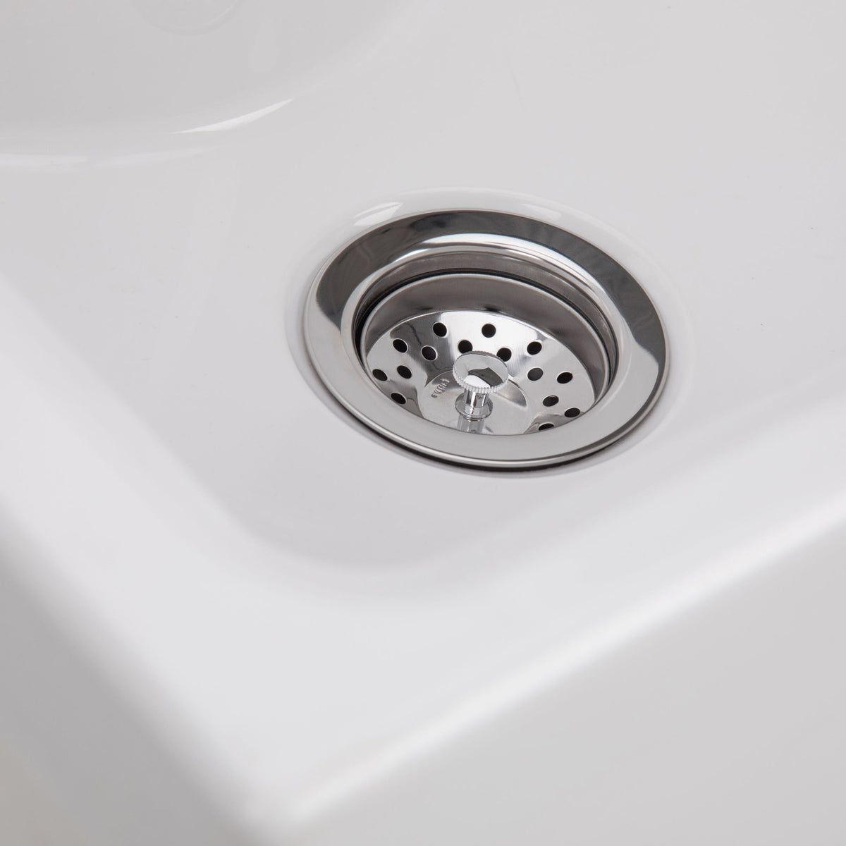 Simpli Home Kyle 24-Inch Pure White Freestanding Laundry Sink with Cabinet