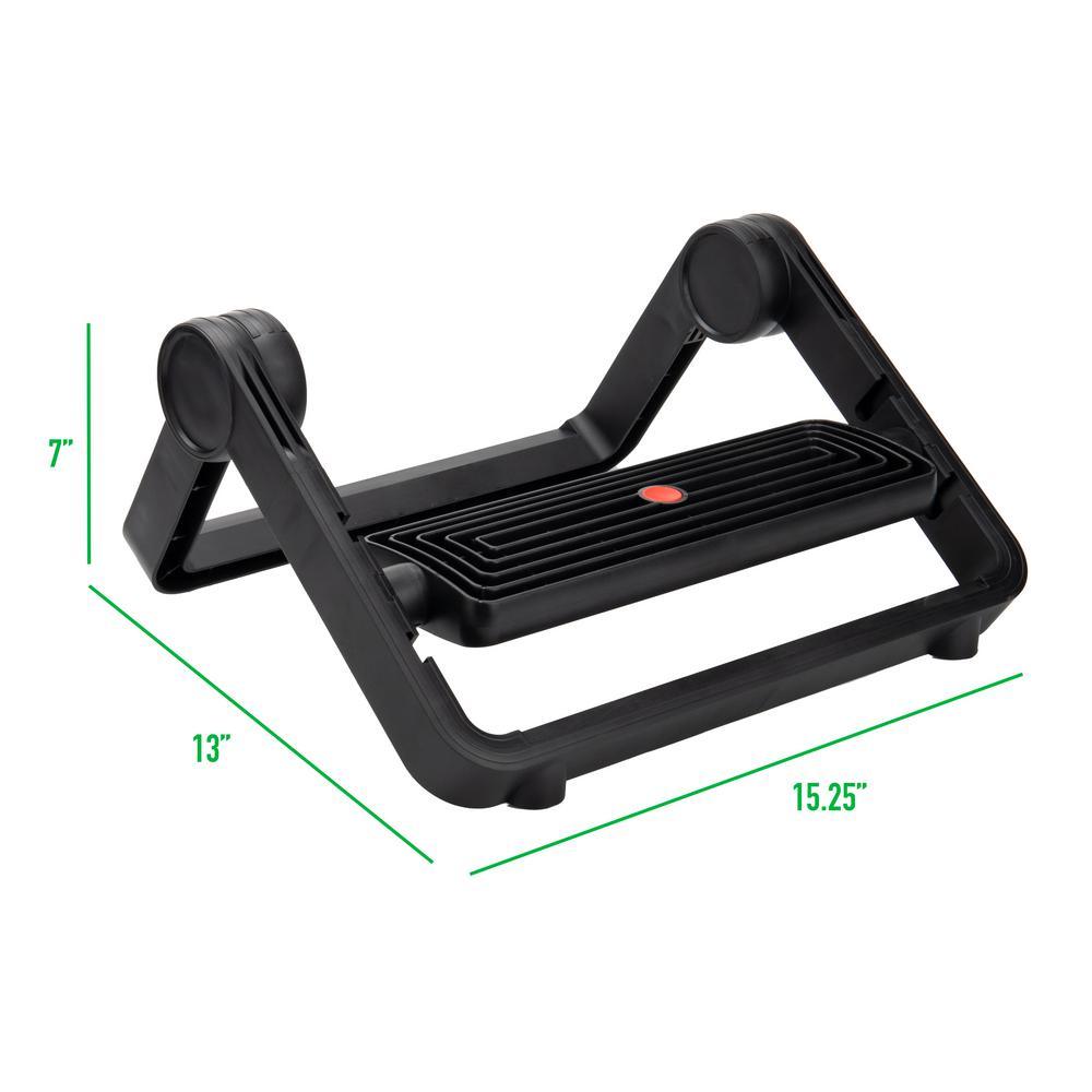 Black Plastic Sliding Adjustable Foot Rest for Under Desk - Super Arbor