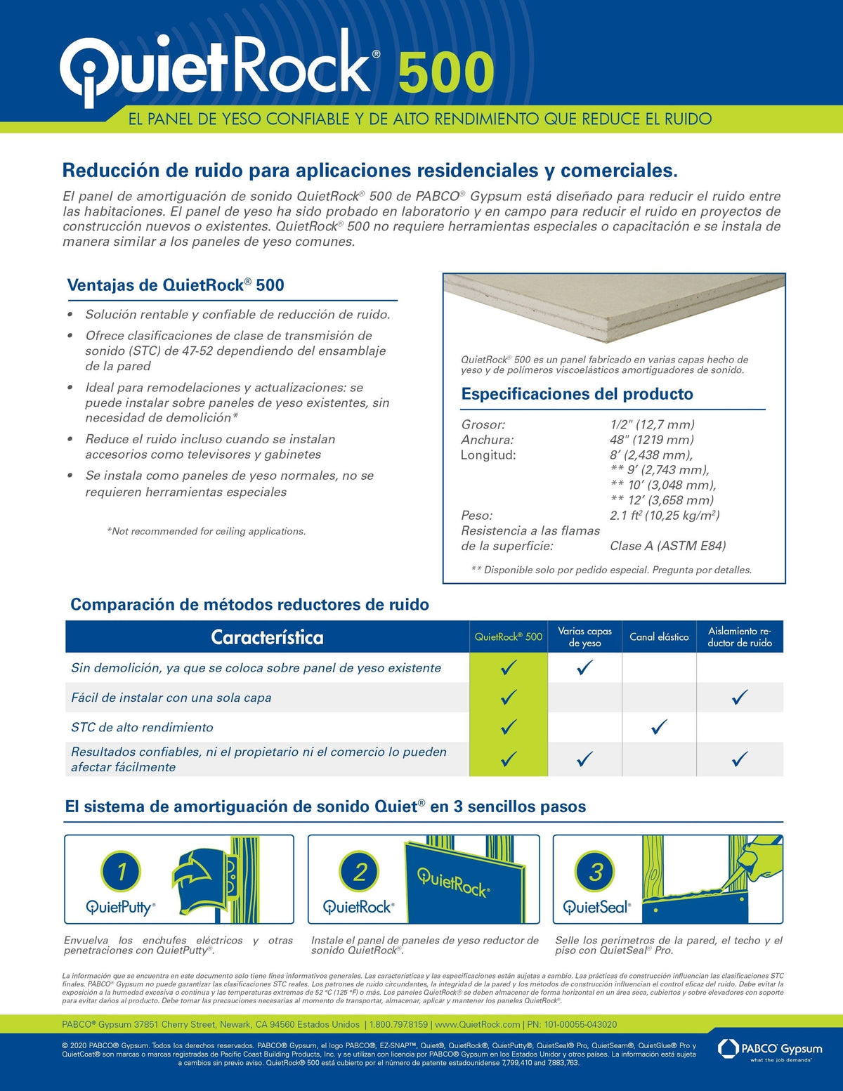 QuietRock 1/2-in x 4-ft x 8-ft 500 Regular Drywall Panel