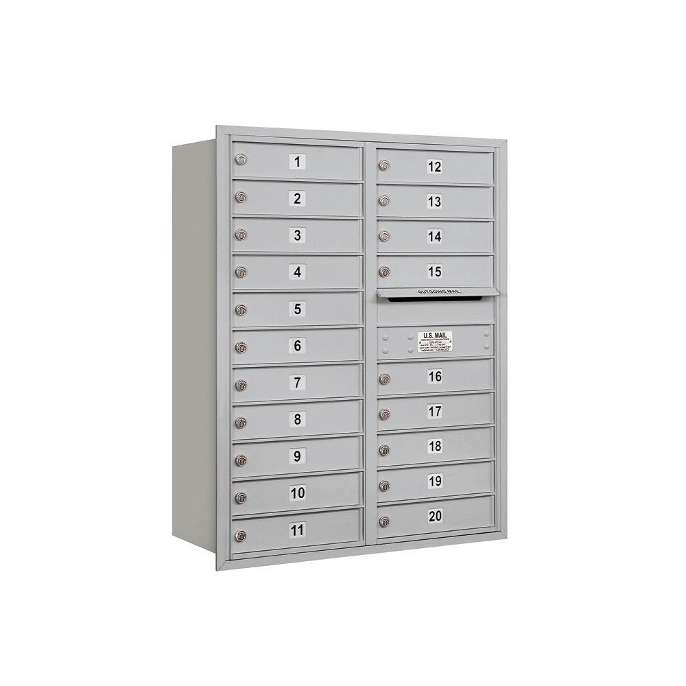 3700 Series 41 in. 11 Door High Unit Bronze Private Rear Loading Bronze 4C Horizontal Mailbox with 20 MB1 Doors - Super Arbor