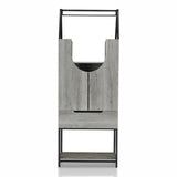 Furniture of America 7-Bottle Vintage Gray Oak Composite Wine Cabinet