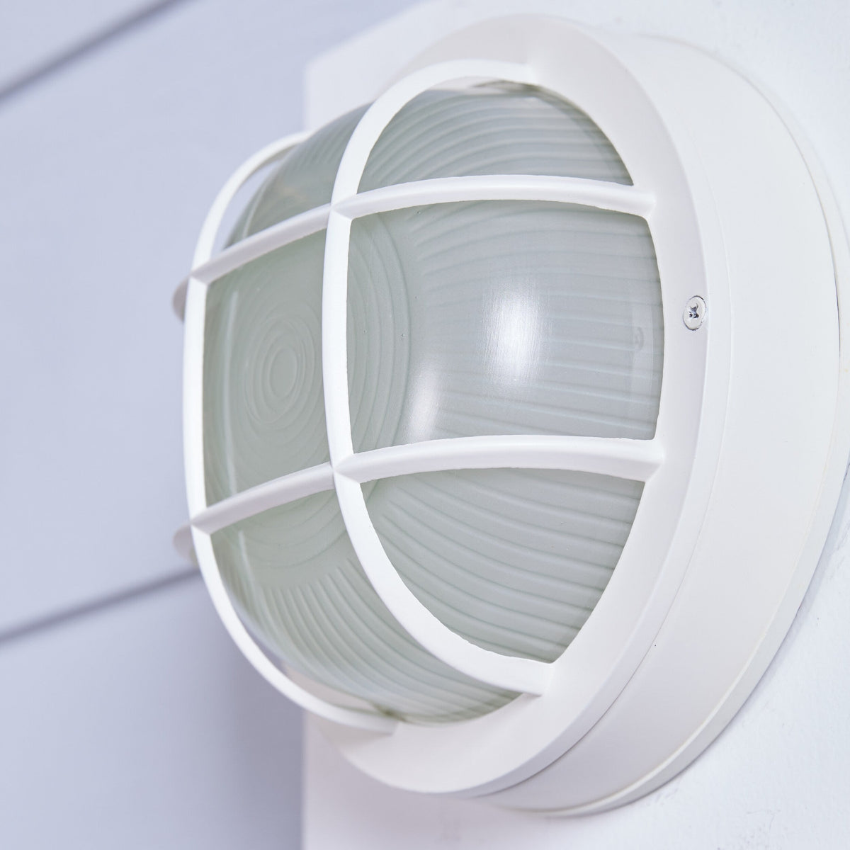 Portfolio Wall Lantern 8-in H Matte White Hardwired Integrated LED Outdoor Wall Light