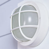 Portfolio Wall Lantern 8-in H Matte White Hardwired Integrated LED Outdoor Wall Light