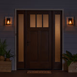 Project Source 2-Pack 8.5-in H Matte Black Outdoor Wall Lantern, Medium Base (E-26)