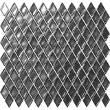 Apollo Tile Majeste Gray 11-in x 11-in Honed Glass Diamond Patterned Wall Tile (8.55-sq. ft/ Carton)