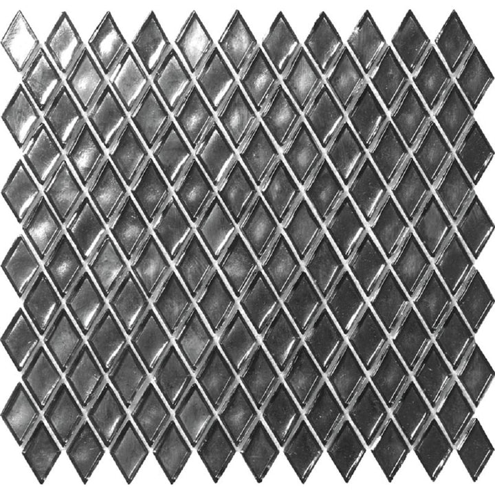 Apollo Tile Majeste Gray 11-in x 11-in Honed Glass Diamond Patterned Wall Tile (8.55-sq. ft/ Carton)