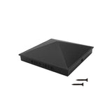 Nuvo Iron 6-in x 6-in Black Aluminum Deck Post Cap